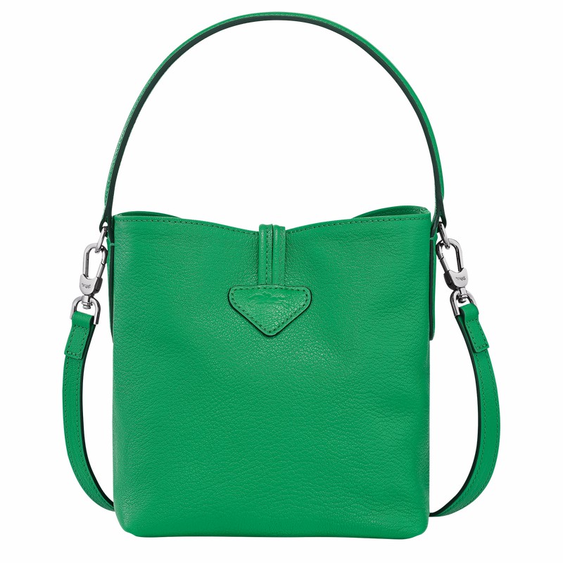 Longchamp Le Roseau XS Buckettas Dames Groen Uitverkoop | 10159HEC129