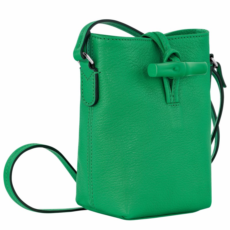 Longchamp Le Roseau XS Crossbodytassen Dames Groen Uitverkoop | 10207HEC129