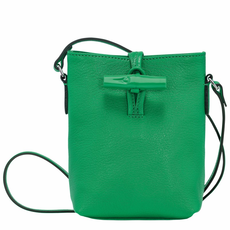 Longchamp Le Roseau XS Crossbodytassen Dames Groen Uitverkoop | 10207HEC129