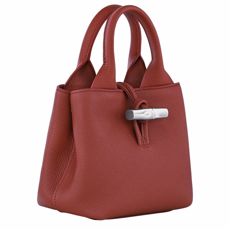 Longchamp Le Roseau XS Handtas Dames Bruin Uitverkoop | 10278HFP404