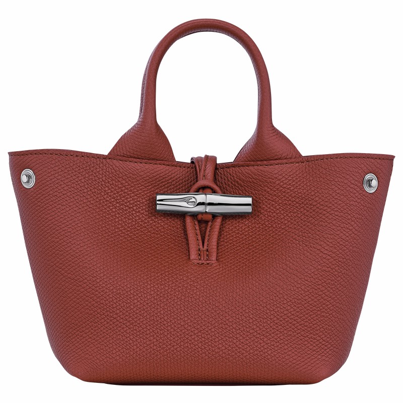 Longchamp Le Roseau XS Handtas Dames Bruin Uitverkoop | 10278HFP404