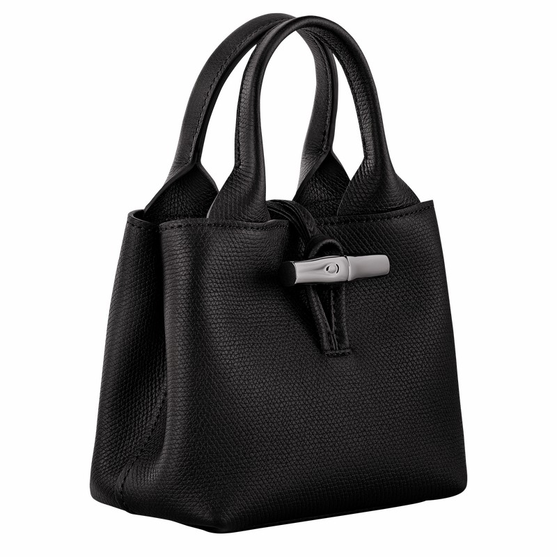 Longchamp Le Roseau XS Handtas Dames Zwart Uitverkoop | 10278HFP001