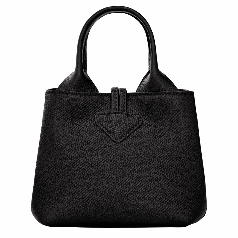 Longchamp Le Roseau XS Handtas Dames Zwart Uitverkoop | 10278HFP001