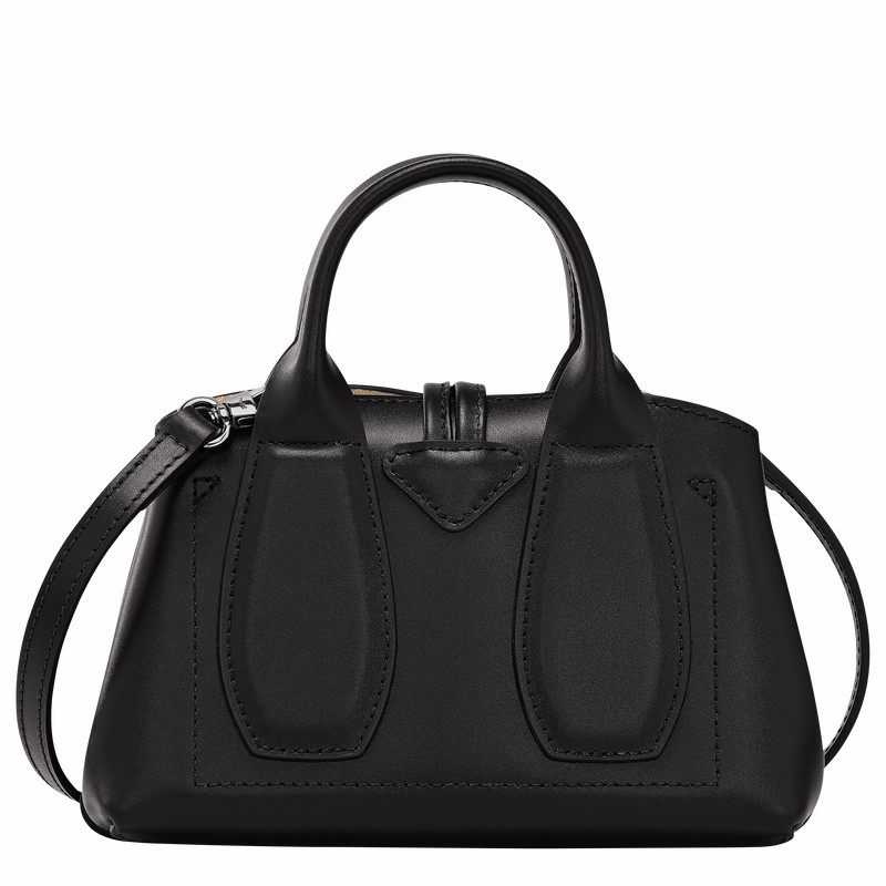 Longchamp Le Roseau XS Handtas Dames Zwart Uitverkoop | 10057HCL001