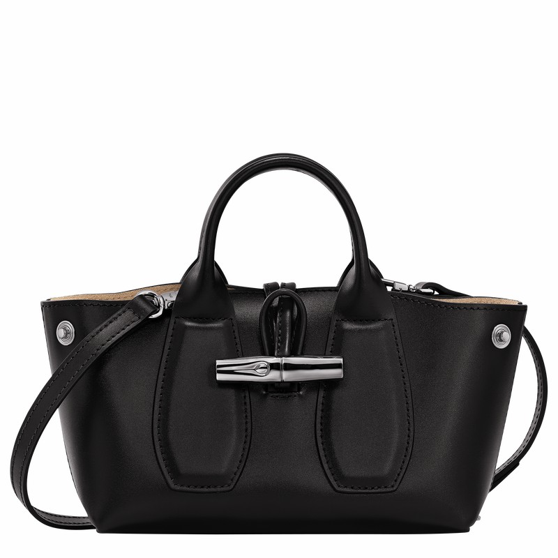 Longchamp Le Roseau XS Handtas Dames Zwart Uitverkoop | 10057HCL001