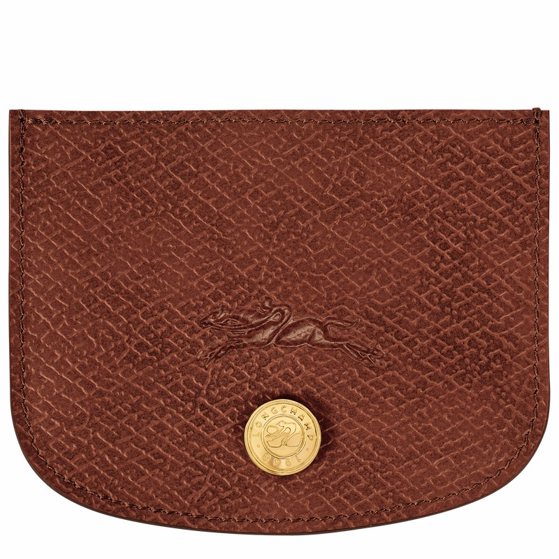 Longchamp ÉPURE Pasjeshouder Dames Bruin Uitverkoop | 30031HYZ035