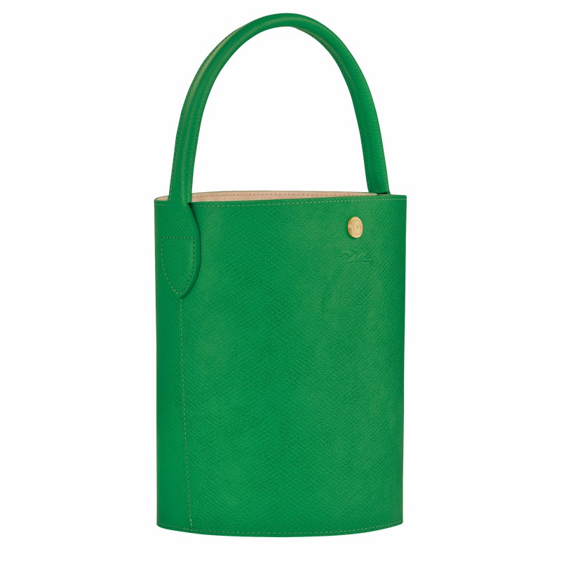 Longchamp ÉPURE S Buckettas Dames Groen Uitverkoop | 10161HYZ129