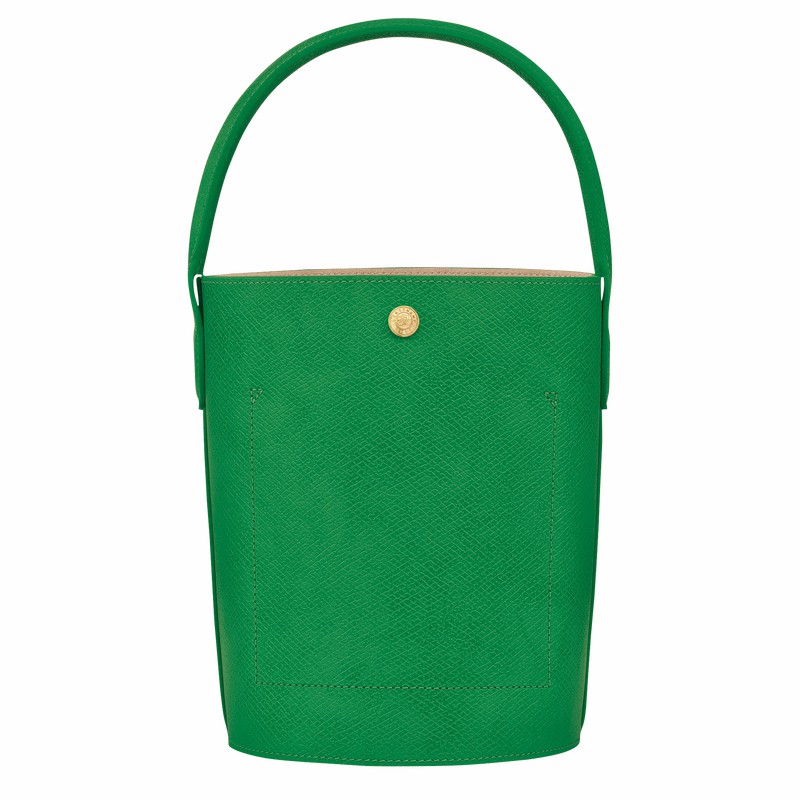 Longchamp ÉPURE S Buckettas Dames Groen Uitverkoop | 10161HYZ129