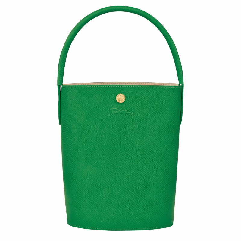 Longchamp ÉPURE S Buckettas Dames Groen Uitverkoop | 10161HYZ129